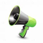 Megaphone in Green and Grey